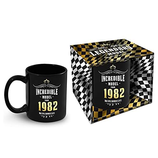 Taza de cumpleaños con año de nacimiento 1982