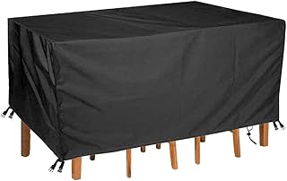 Gicov Patio Furniture Cover Waterproof Heavy Duty Rectangle Table Chair Set Cover UV Resistant Outdoor Dining Table Furniture Set Sofa Cover Extra Large