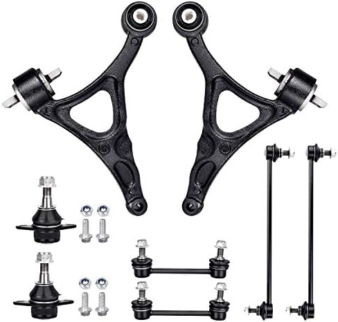 faersi 8pcs Suspension Kit Driver & Passenger Side Front Lower Control Arm Sway Bar Links Lower Ball Joint fit for 2003 2004 2005 2006 2007 2008 2009 2010 2011 Volvo Xc90 K640446 K640447