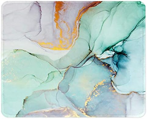 ITNRSIIET Gaming Mouse Pad with Stitched Edges, Premium-Textured Mouse Mat Pad, Non-Slip Rubber Base Mousepad for Laptop, Computer & PC, 260×210mm, Modern Art Marble