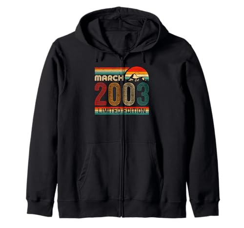 March 2003 Limited Edition Classic 2003 Vintage Birthday Sudadera con Capucha