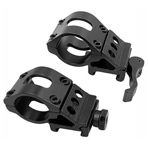 TOCNGAEK Tactical Flashlight Mount Quick Release Picatinnly Rail Mount 1" Offset for Tactical Flashlight Offset Picatinny Mount 2Pack