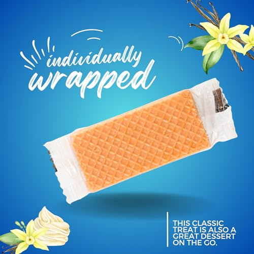 (1) Vanilla Sugar Wafers, 8.46oz - 20 Packs Total Delicious Crispy Wafer Cookies with Sweet Creamy Filling Party Treats Favors Desserts Toppings Home Office School Food Travel Snacks - Thumbnail 4