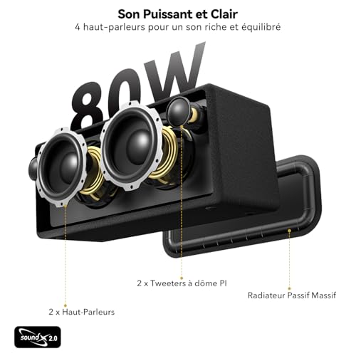 Basses profondes et son clair sur cette enceinte Bluetooth puissante IP67 - 2
