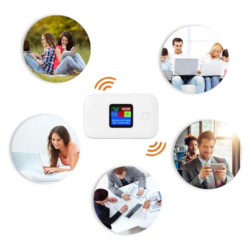 Image of Travel Router, 4G LTE 300Mbps Portable WiFi Hotspot with Mobile WiFi, 3000mAh Battery, Micro SIM Card Slot and Secure Encryption for Smartphones Laptops Tablets Up to 10 Devices