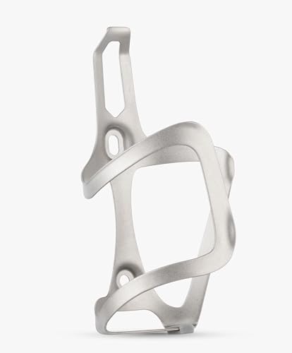 1 Pack Titanium Bike Water Bottle Cage- Ultra Lightweight 33g, Road & Mountain Bike Compatible, Corrosion-Proof, Delicate Metallic Silver Matte Texture - for Cycling, Gravel, Bikepacking