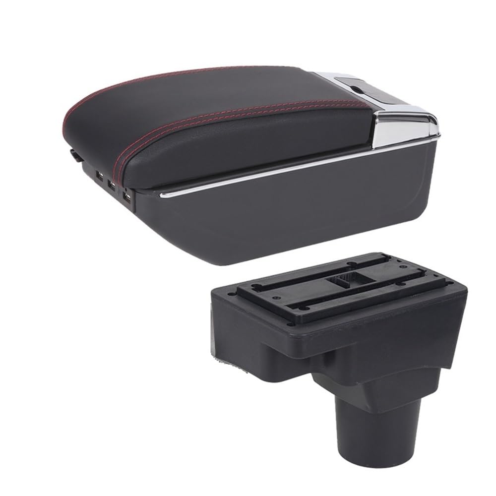 Aierdeyp B1 Black Red 7Usb Car Armrest Box For Chevrolet For Sonic For Aveo Lova T250 T300