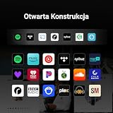 WiiM Sound inteligentny głośnik z ekranem 1,8″, Hi-Res 24-bit/192 kHz, AI RoomFit™, 100 W, Wi-Fi 6E/Bluetooth 5.3, multiroom i stereo, pilot w zestawie (biały)