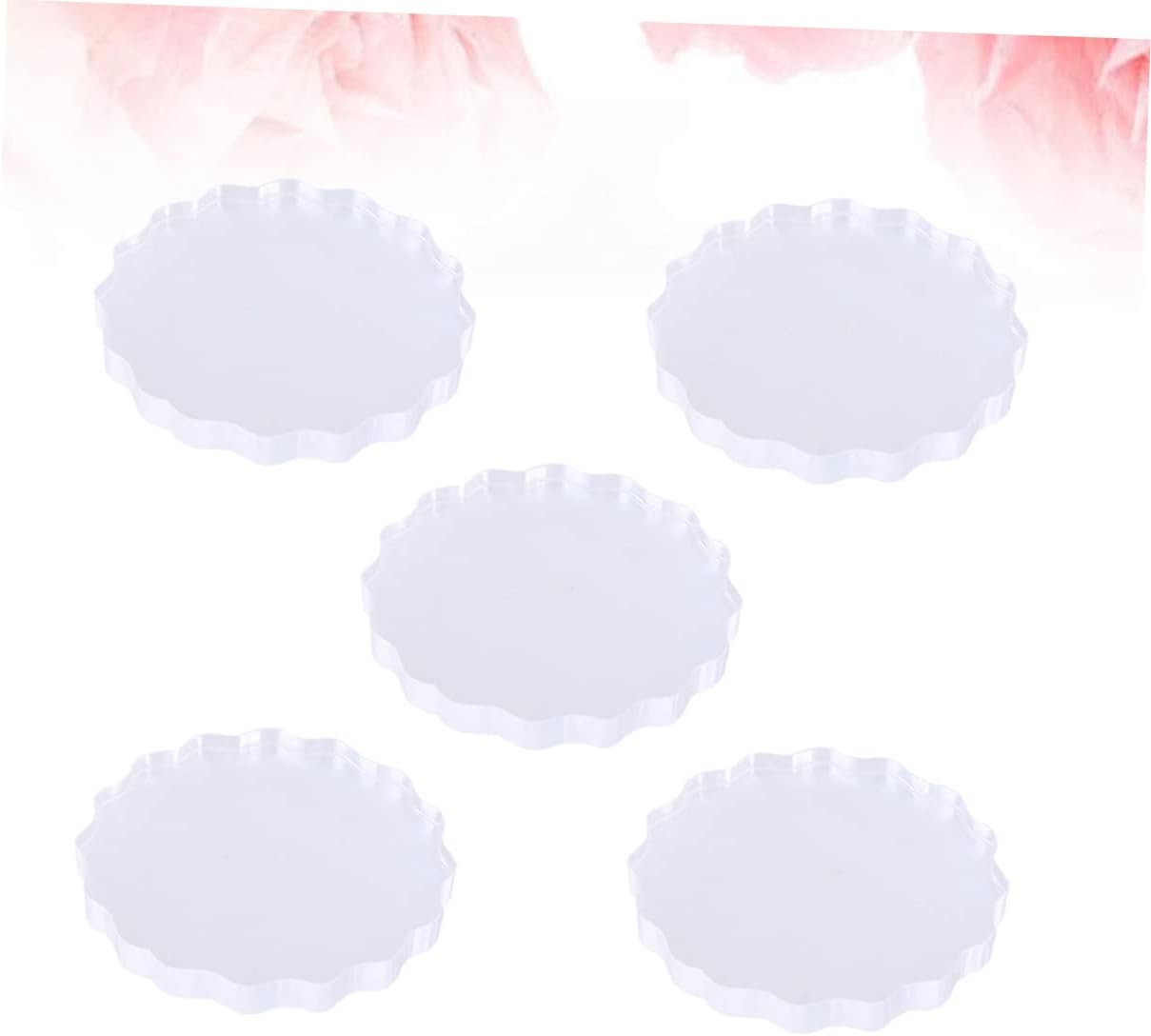 SEWACC 5pcs Acrylic Stamping Block Essential Kit Seal Plates Stamping Discs for Crafting Block Use