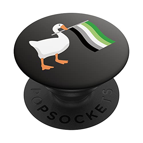 Goose Agender Pride Flag LGBTQ Gay Parade Juego de ganso PopSockets PopGrip Intercambiable