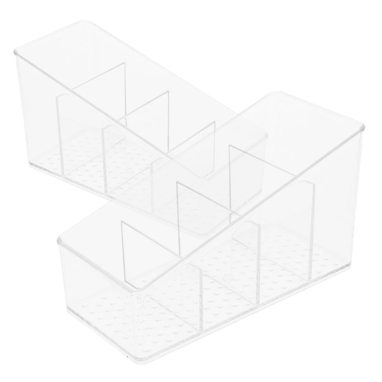 OUNONA 2pcs 4 Tea Bag Storage Box Tea Bags Room Organization and Storage Tea Bag Case Sugar Bag Holder Sugar Bag Stand Tea Bag Organizer for Cabinet Tea Bag Holder The Pet Transparent