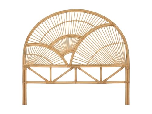 Vente-unique-Bett-Kopfteil 140 cm - Rattan - Holzfarben - EFELA