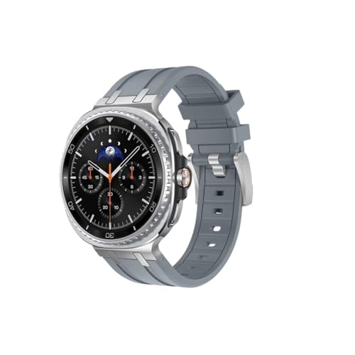 �ɓK������Samsung Galaxy Watch 8 /44mm /40mm /8 Classic /46mm�ɓK������V���R���o���h(Silver Grey,For Galaxy 8Classic 46mm)
