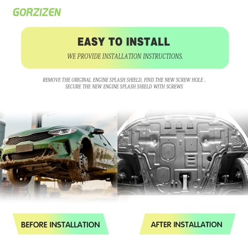 Image of Aluminum-Magnesium Alloy Engine Splash Shield Fit for KIA K5 2021 2022 2023 2024 2025 Heavy Duty Front Skid Plate for Radiator, Engine & Transmission w /Screw Hardware,Service Holes & Vent Design