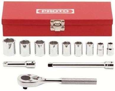 Stanley Proto J52128 - Juego de llaves de vaso (12 piezas, 6 puntos, 38 pulgadas)