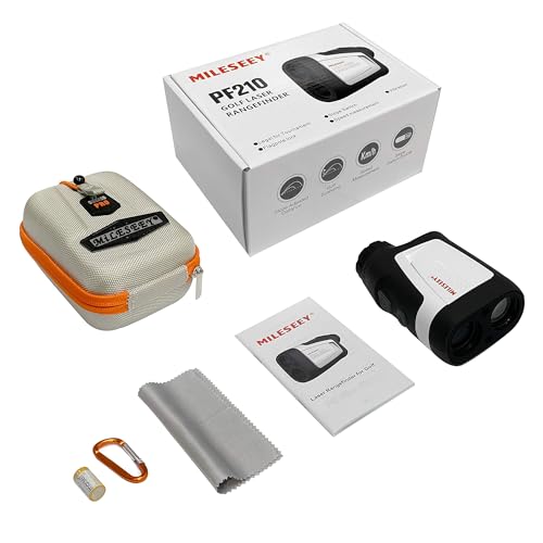 Image of Mileseey Golf Range Finder with Slope On /Off, 660 Yards Range finder with Flag-Lock and Vibration, Legal for Tournament Play, ±0.55yard Accuracy, 6X Magnification, Carrying Case, Free Battery