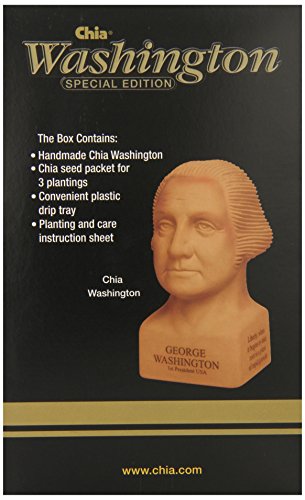 Chia Pet George Washington With Seed Pack, Decorative Pottery Planter, Easy To Do And Fun To Grow, Novelty Gift, Perfect For Any Occasion #TOP3
