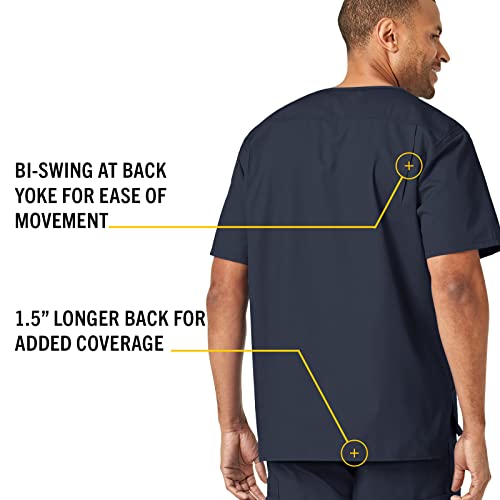 Carhartt Men's Solid Ripstop Utility Scrub Top, Navy, Medium #TOP6