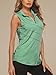 Koscacy Women's Sleeveless Golf Tennis Polo Shirts Zip Up Dry Fit Workout Tank Tops Deep Green X-Large