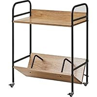 Amazon｜サンド家具(SANGDOGAGU) ラック 本棚 収納 棚 2段 キャスター