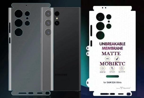Image of Techsage Back Screen Guard Compatible with Samsung Galaxy S25 Ultra 5G Unbreakable Membrane Diamond Quality Film Screen Protector Edge To Edge [MATTE BACK SCREEN GUARD]