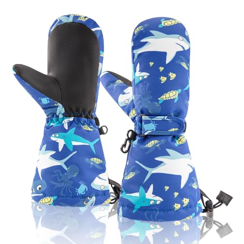 Image of BAVST Winter Kids Waterproof Gloves for Boys Girls Snow Ski Toddler Baby Mittens Outdoor for Infant Teens 1-5T