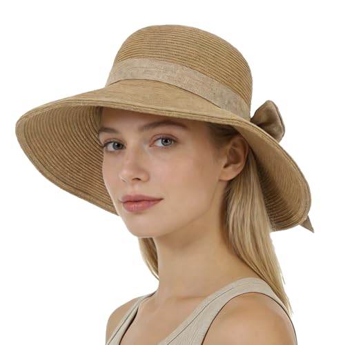 Sombrero de playa para niñas verano paja plegable