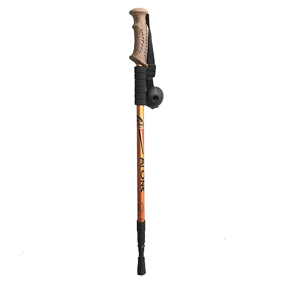 AI ONE Trekking Pole Ultrastrong 7075 Aerospace Aluminum Foldable 135 cm Anti-Shock - Cork Handle Hiking Walking Sticks All Terrain Mountaineering Trekking Pole (Orange) (B0CBWZX6XF) Amazon Price History, Amazon Price Tracker