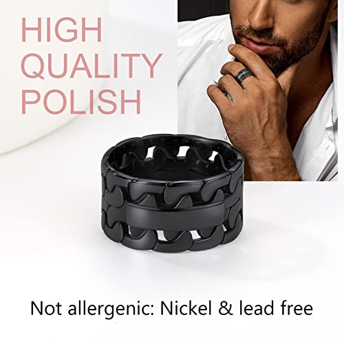 Bague acier inoxydable FindChic anti-noircissement anneau mixte 62 - 3