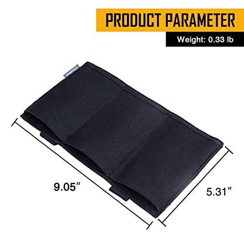 Idogear Triple Mag Pouch Molle Magazine Pouches Open-Top For M4/M16/Ar/Ak Rifle Magazines 500D Nylon (Black) #TOP5