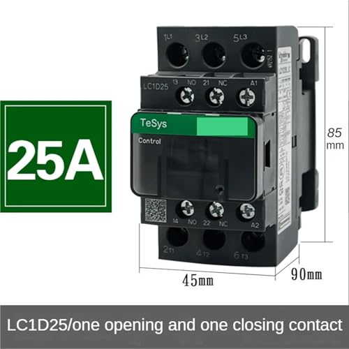 Contacteur AC 3P LC1D25 380V triphasé version noire - 2