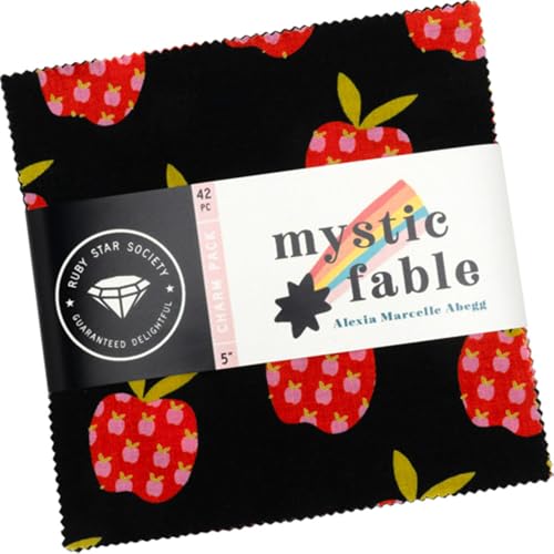 Alexia Marcelle Abegg Mystic Fable Charm Pack 42 5-inch Squares Ruby Star Society RS4144PP