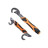 J.H. Metal Multi-function Portable Universal Wrench Set with Rubberized Anti-Slip Grip 9-32mm -...