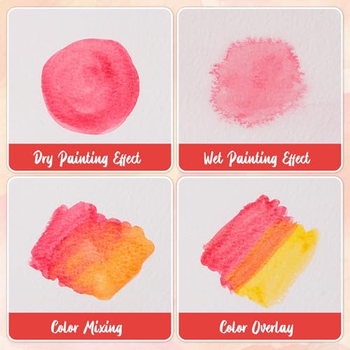 200 Sheets 8.5x11 Inch Watercolor Paper Bulk, 140lb /300GSM White Cold Press Water Color Paper for Kids Adults Artists. Thick Cotton Bulk Watercolor Papers for Art Supplies by FUMILE - Used condition - Image 5