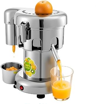 Electric Stainless Steel Juicer,110V 370W Commercial Juice Extractor,Heavy Duty Centrifugal Juicer Machin,Extractor Centrifugal Juice Making Machine,Vegetable Fruit Maker Squeezer Residue Separated
