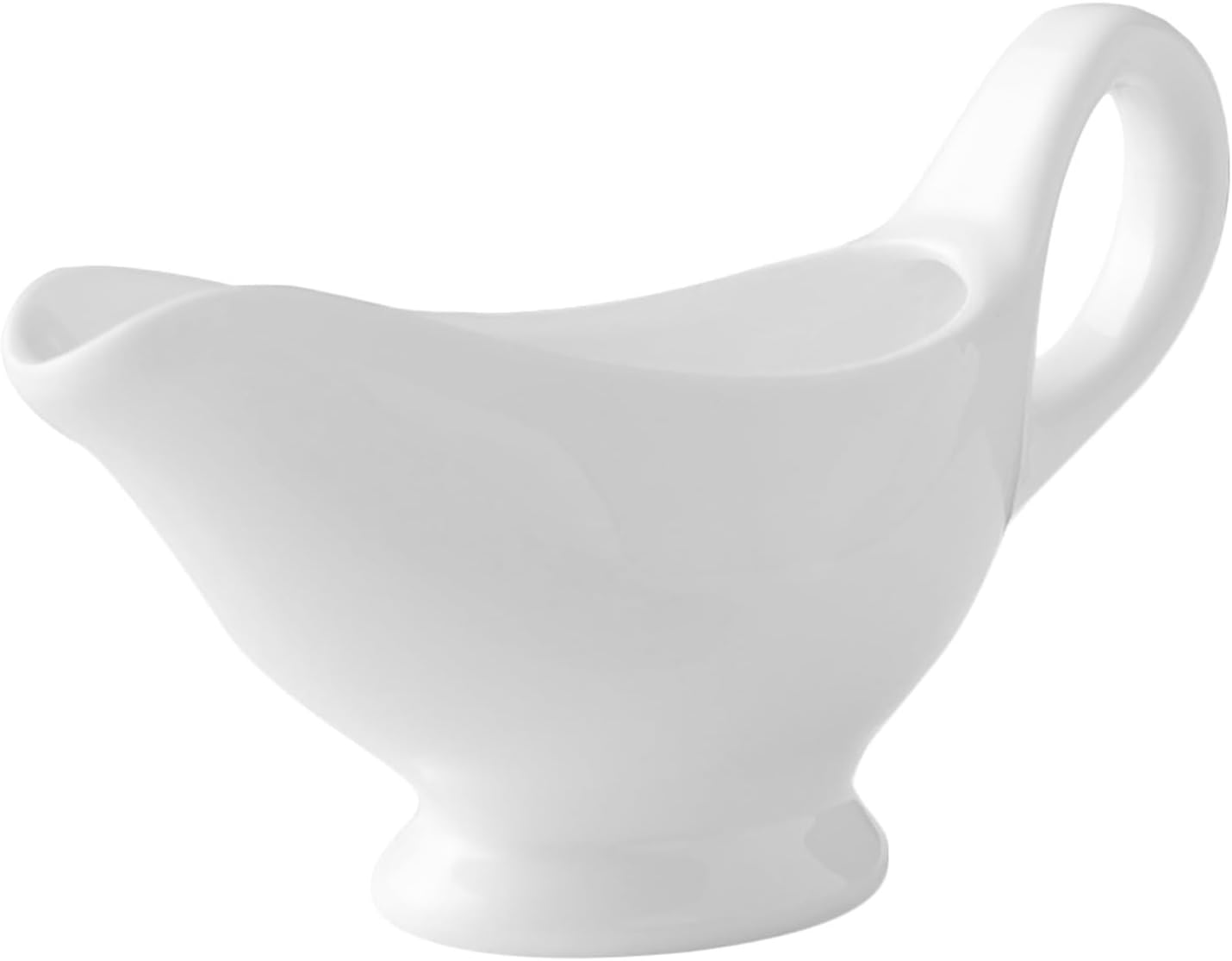 Ceramic Gravy Boat with Handle for Serving Hot or Cold Gravies
