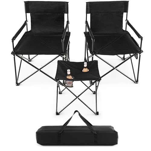 outdoors camping chair with side table