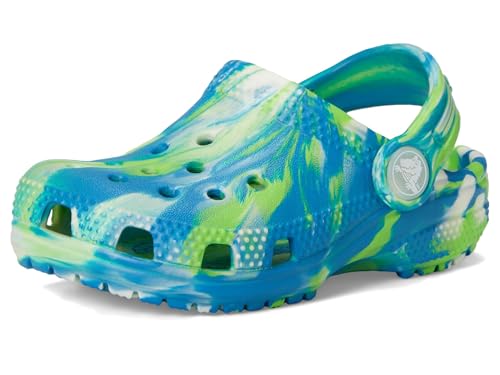 crocs kids39 classic marbled tie-dye clog