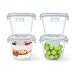 Produktbild HAUSVIVO Glasbehälter mit Deckel 650ml Frischhaltedosen Rund aus Borosilikatglas  4er Set Auslaufsicher & BPA-frei  Meal Prep Gläser & Glasschüssel, Suppenbehälter  Mikrowellen- & Spülmaschinenfest
