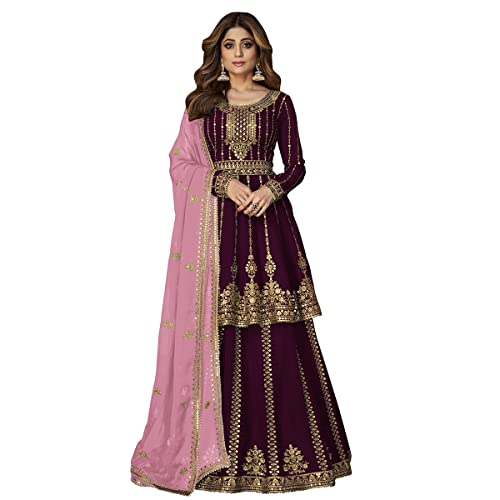 Image of SHAFNUFAB Womens Net Semi Stitched pakistani suit set for women Ladies use pakistani suit set for women And suits for women with dupatta And pakistanisuits for women kurta set