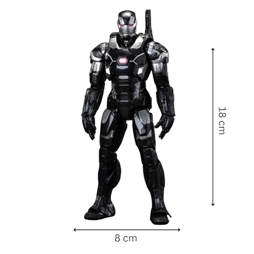 Image of ZD Toys Action Figure - 7 Inch War Machine, Interchangeable Parts & Stand, Premium Collectibles, Durable PVC Material, Ideal Gift for Collector & Fans, Ages 15+ Years