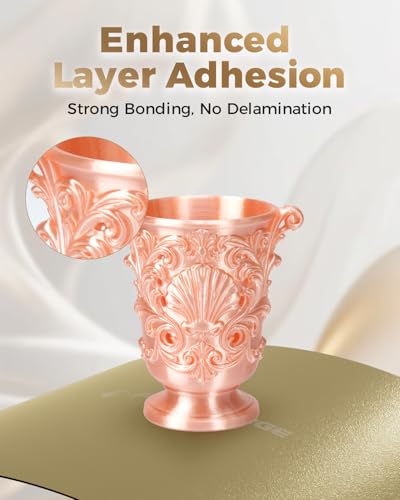 Image of VOXELAB Silk+ PLA Filament 1.75mm, Shiny Chrome-Like Finish with Enhanced Layer Adhesion, 1kg (2.2lbs) for Most FDM 3D Printers, Smooth & Flawless Printing(Skin Color)