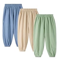 Miipat Pantalones Bebé Niña 3pcs Niño Pequeño Casual Pantalones Largos Niños Verano Suave Elástico Cintura 100 2-3 Años