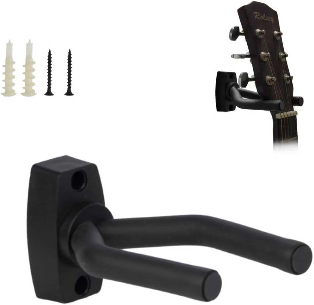 Guitar Hanger Hook Holder Wall Mount Display - Fits all size Guitars, Bass, Mandolin, Banjo, etc.