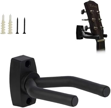 Guitar Hanger Hook Holder Wall Mount Display - Fits all size Guitars, Bass, Mandolin, Banjo, etc.