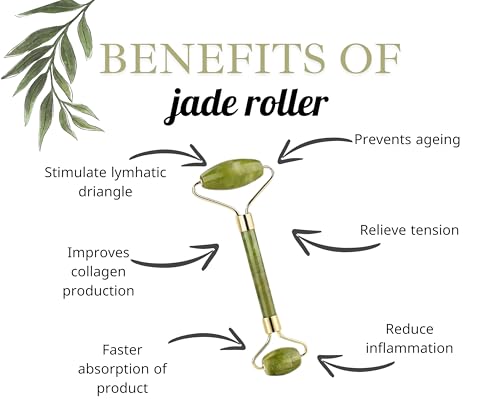 Best Quality Gua Sha & Jade Roller Set, Facial Tools, for Face and Body Massage,Great for Skin Care,Anti Ageing Device,Wrinckle Remover,Jawline Shaper,Perfect Self Care Gift for Women and Man - Image 3