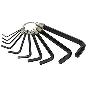 STANLEY 69-230 10-Piece Key Ring Imperial Allen Hex Key Set (Black)