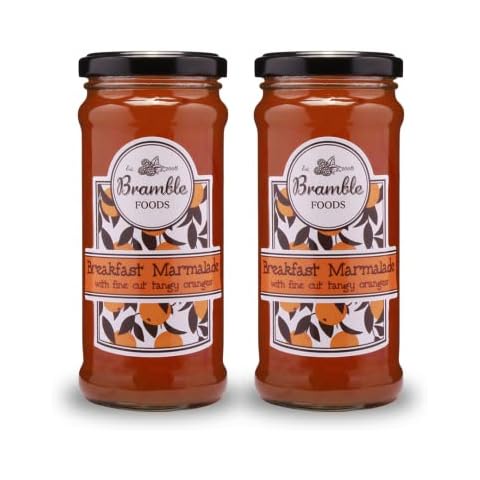 Bramble Foods Fine Cut English Marmalade Twin Pack (2 x 340g Jars) Delicious Breakfast Spread - Great on Toast, Scones and at Afternoon Tea - Vegan and Gluten-Free Orange Marmalade Cover