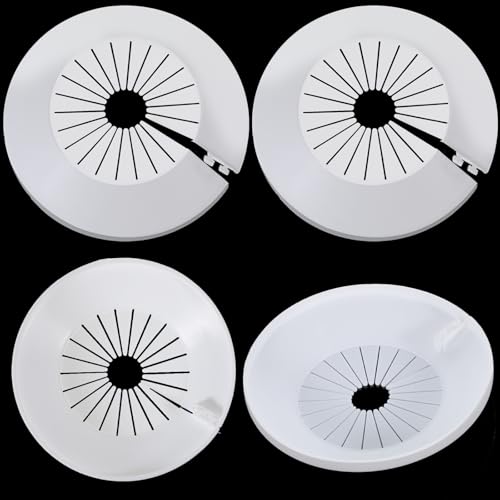 4Pcs Water Pipe Cover Decoration, PP Plastic Wall Flange Pipe Cover 30-55mm Water Plumbing Covers Plates Drain Line Escutcheon Radiator Toilet Cap for Tube Supplies