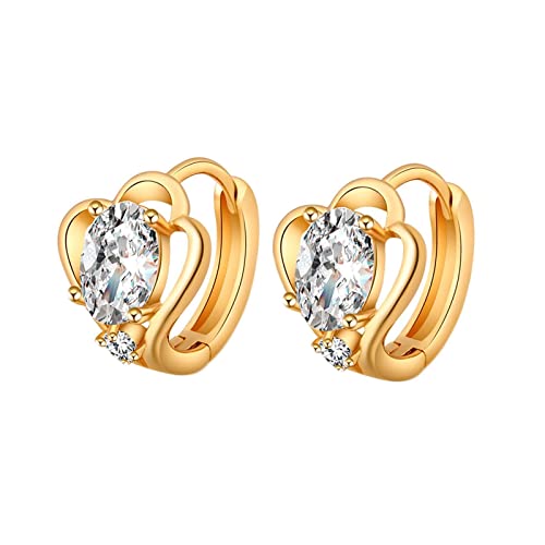 Créoles en or jaune 18K grand cercle creux pour femme